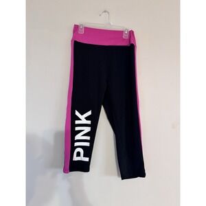 Pink Branded Capri Leggings Yoga Workout Exercise Pants Womens Size Small